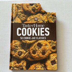Taste of Home Cookies Cookbook with Brown and White Cover